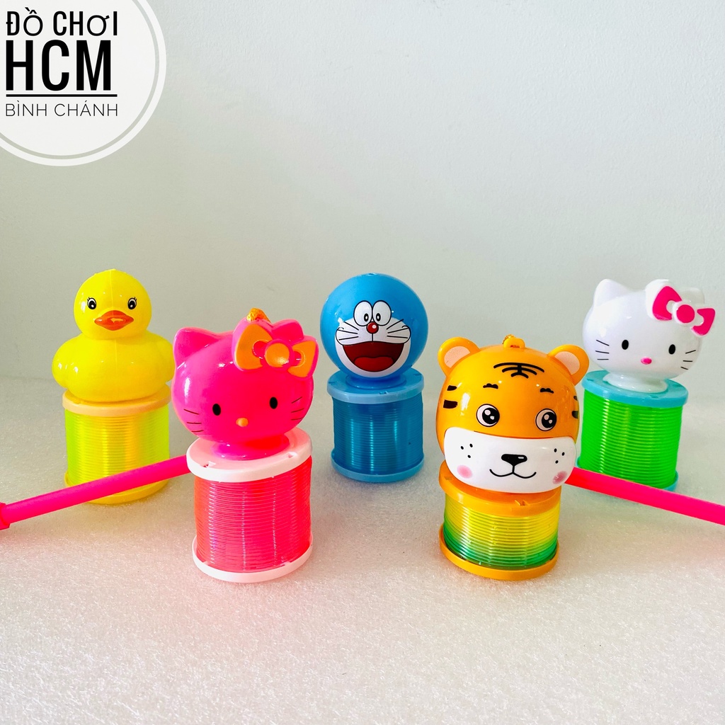 Đồ chơi trẻ em lò xo hình con vật cho bé thích khám phá cầu vồng rainbow, cầu vòng ma thuật phát sáng doremon