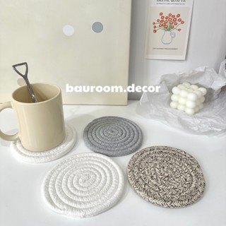 Miếng lót ly/cốc vải sợi đan, thấm hút tốt - hàng chuẩn đẹp (Hàng có sẵn-Shop tự chụp)