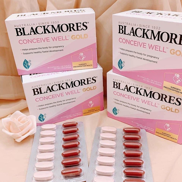 [Cam Kết Chuẩn ÚC] Blackmores Conceive Well Gold - Viên Uống Hỗ Trợ Tăng Khả Năng Thụ Thai, Bổ Trứng 56 Viên Date Mới