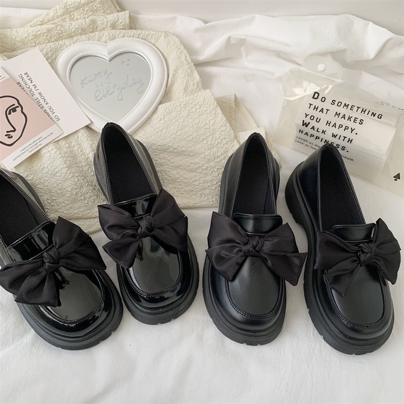 Giày lolita Mary Jane gắn nơ xinh xắn