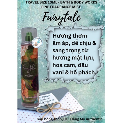 [Auth] Xịt thơm Bath And Body Works Fairytale 236ml