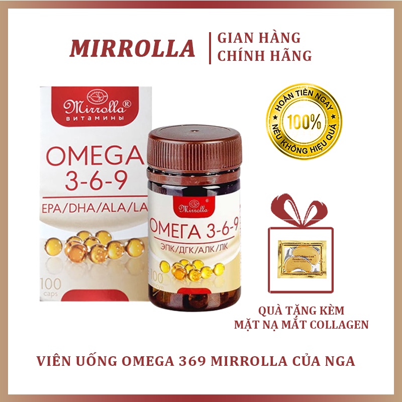 Viên Uống Dầu Cá Omega 369 Mirrolla Của Nga Lọ 100 Viên
