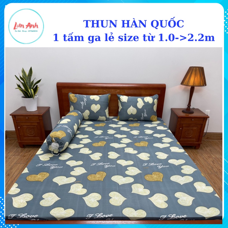 Ga giường/Drap lẻ thun Hàn Quốc in hình 3D( cao cấp) -KHÔNG ÁO GỐI (đủ kích thước)