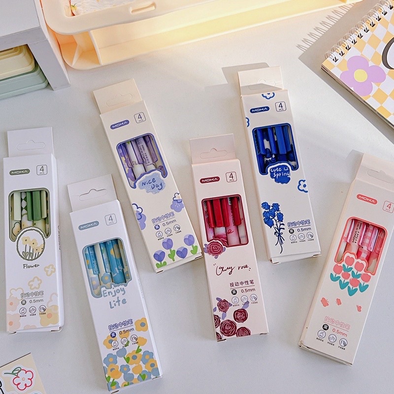 Set 4 bút bi Moka cute