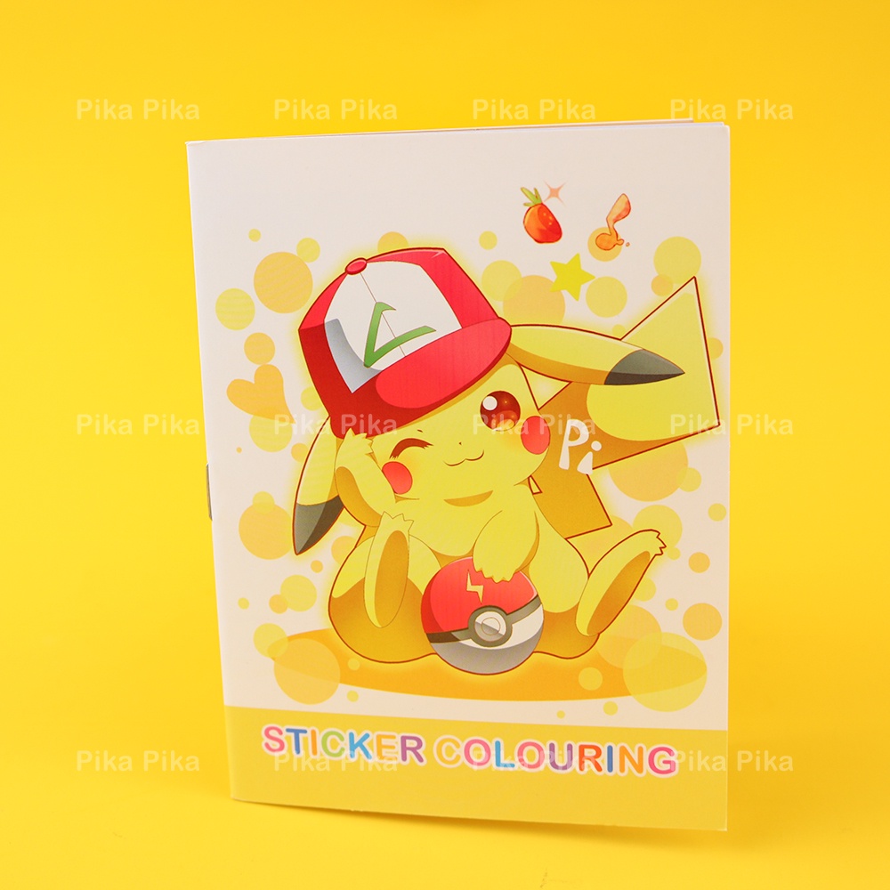 Set sticker tô màu giải trí Pikachu Pokemon dễ thương cute TooYoo BK00374