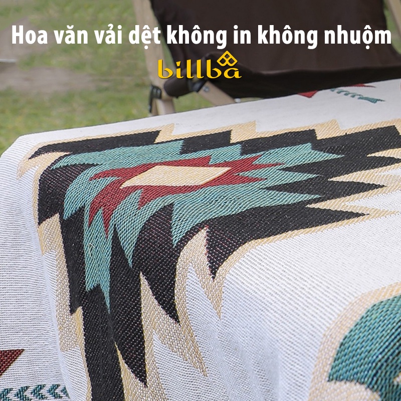 Thảm trải dã ngoại thổ cẩm, khăn trải bàn sofa decor cắm trại picnic ngoài trời phong cách Vintage BB4121  - Billba Camp
