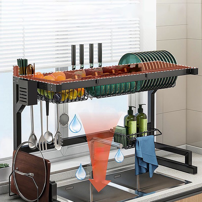 COD   Kệ đựng bát đĩa SIV Trên Bồn Rửa Bát Cao Cấp Đa Năng 1/2 Tầng Kệ Để Chén Đĩa Trên Bồn Rửa Bát