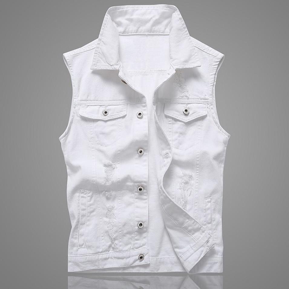 Áo gile nam vải jean phong cách thể thao mạnh mẽ cá tính N46