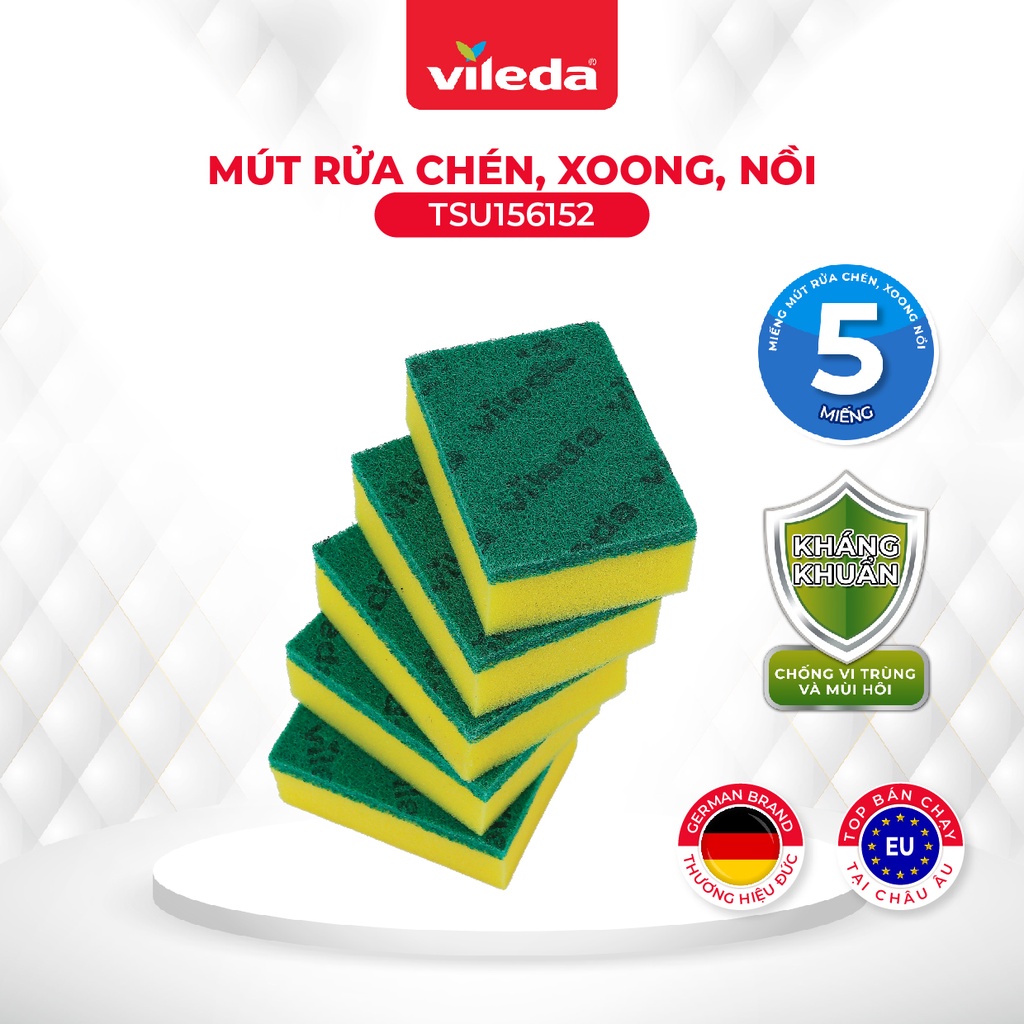 Mút rửa chén, xoong nồi VILEDA gói 5 miếng - TSU156152