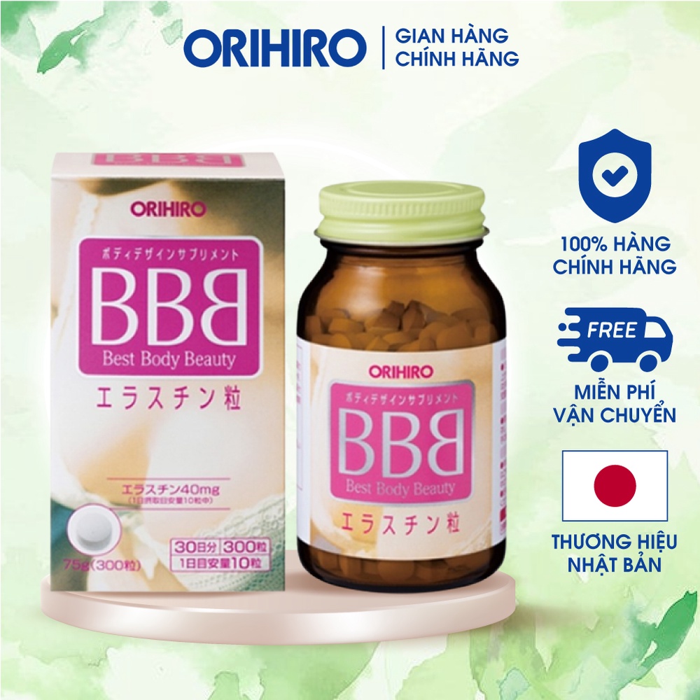 Viên uống ORIHIRO BBB Best Beauty Body tăng kích thước và săn chắc ngực, 300 viên/hộp
