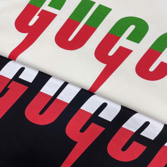 S123 Áo Cộc tay Gucci In Hình Tia Sét Áo Thun Gucci BLADE Form Rộng - áo phông nam nữ Cotton 100% Mát Mịn
