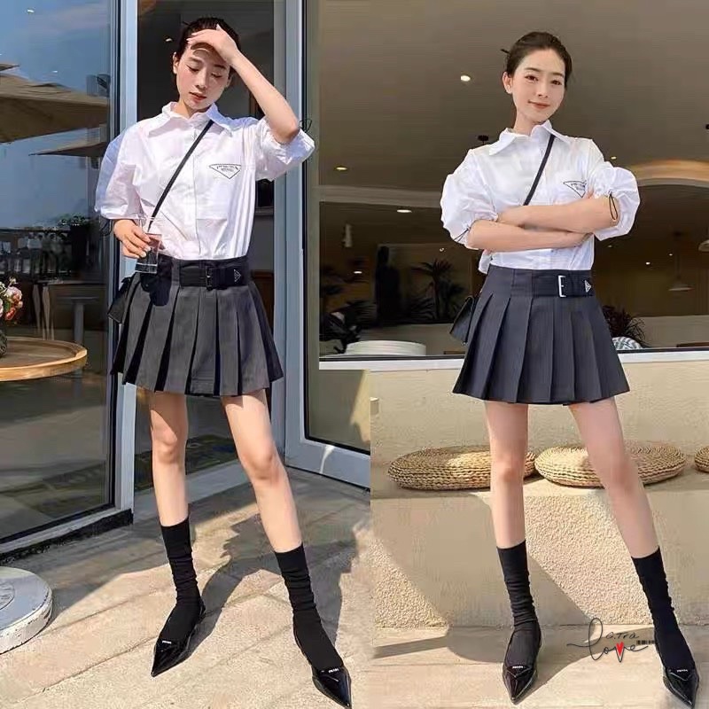 Áo sơ mi tam giác in túi PRA TTA877