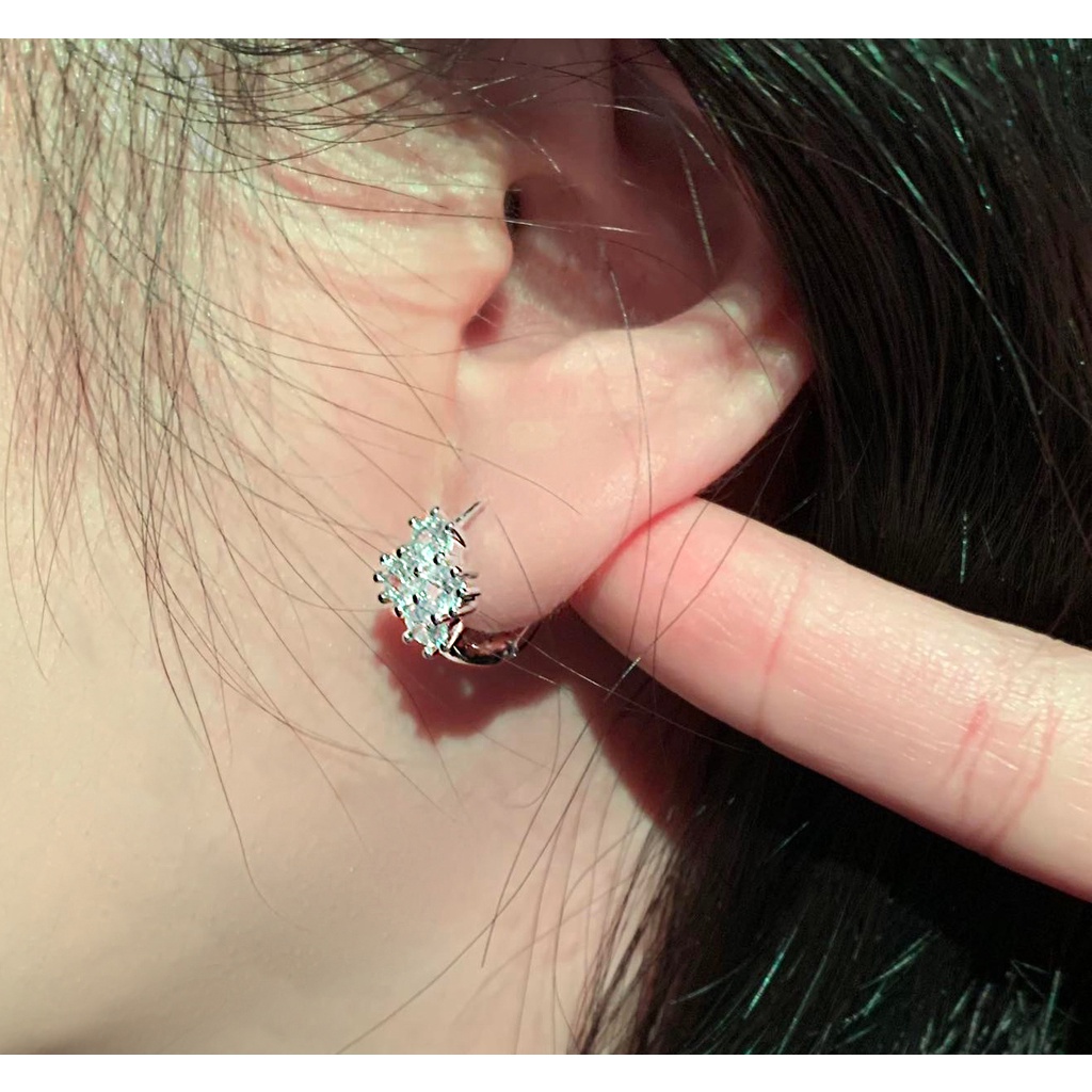 ĐÁ SỊN Khuyên 4 đá sáng ôm tai cá tính trẻ trung siêu đẹp KT40