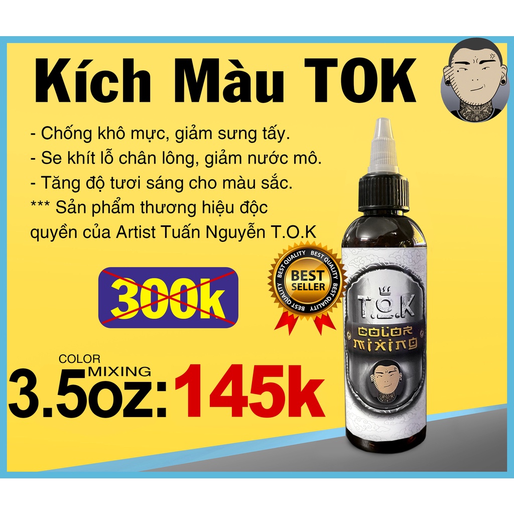 Nước kích màu TOK - Tiệm Xăm Thiên Đường - tattoo phun xăm