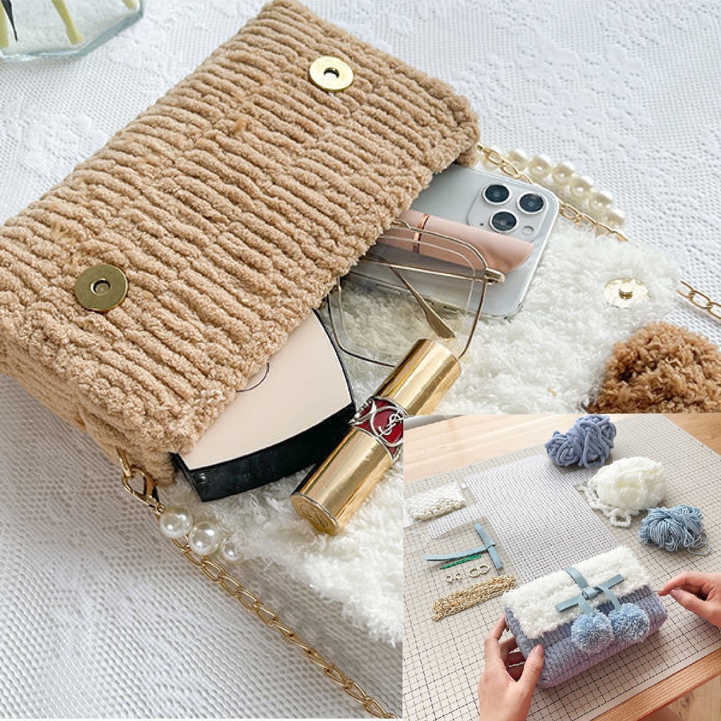 {với video hướng dẫn}2022 túi dệt tay mới Túi Handmade Tđeo chéo làm quà tặng người yêu | BigBuy360 - bigbuy360.vn