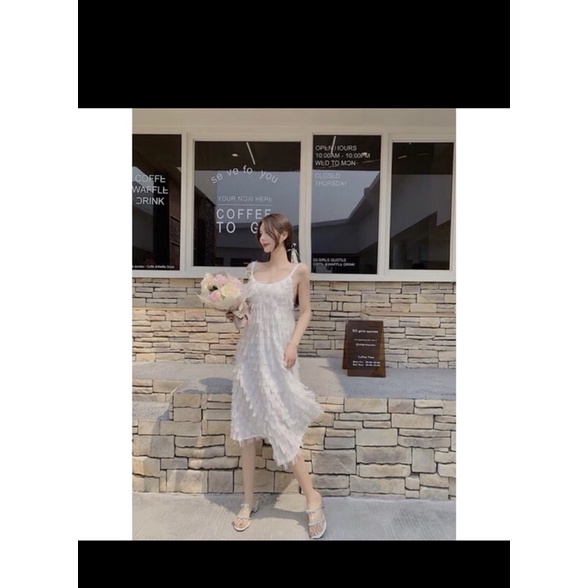 Đầm Maxi Lông Vũ Kèm Ảnh Thật