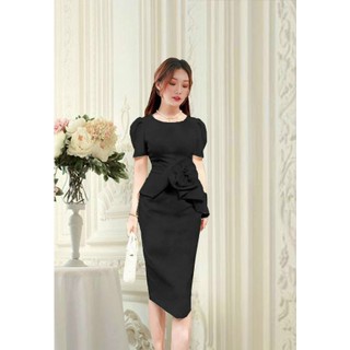 Đầm PEPLUM bông eo cao cấp - YB230220
