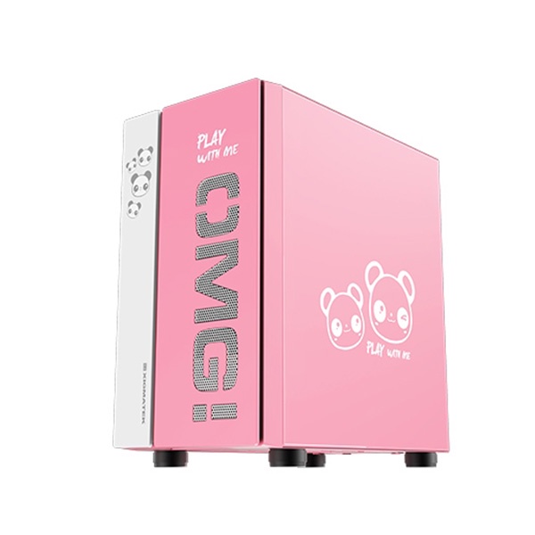 Case Pc Gaming đèn led màu hồng đẹp dành học tập, giải trí,..