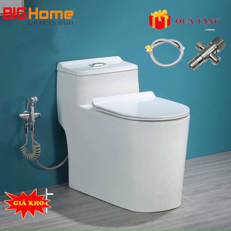 Bồn Cầu Liền khối 1 Khối [ GIÁ KHO] XẢ XOÁY KẾT HỢP XẢ ĐẨY NƯỚC MẠNH MEN NANO CAO CẤP MEN SỨ BẢO HÀNH 20 NĂM