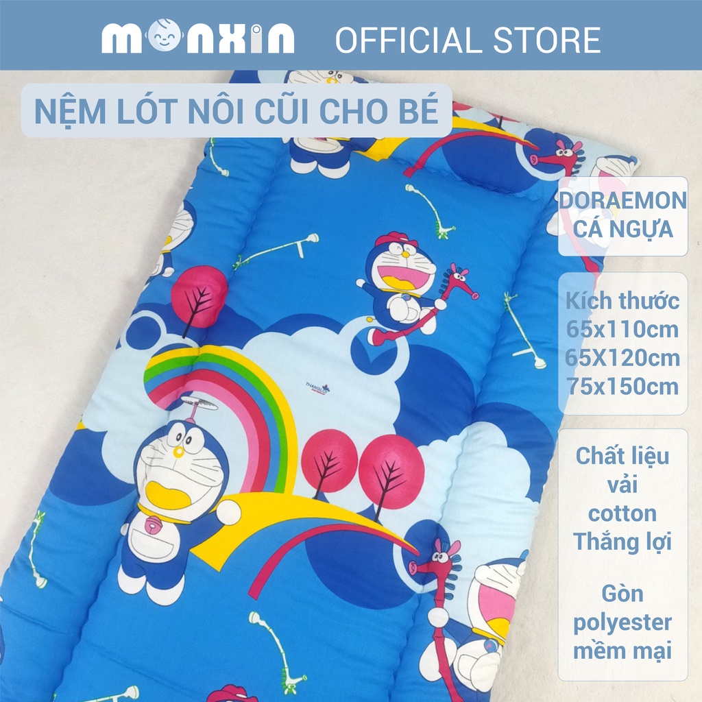 Nệm Gối cho bé nằm ngủ ở nhà trẻ, trường mầm non_Nệm lót nôi cũi_ Nệm trải sàn trẻ em Monxin