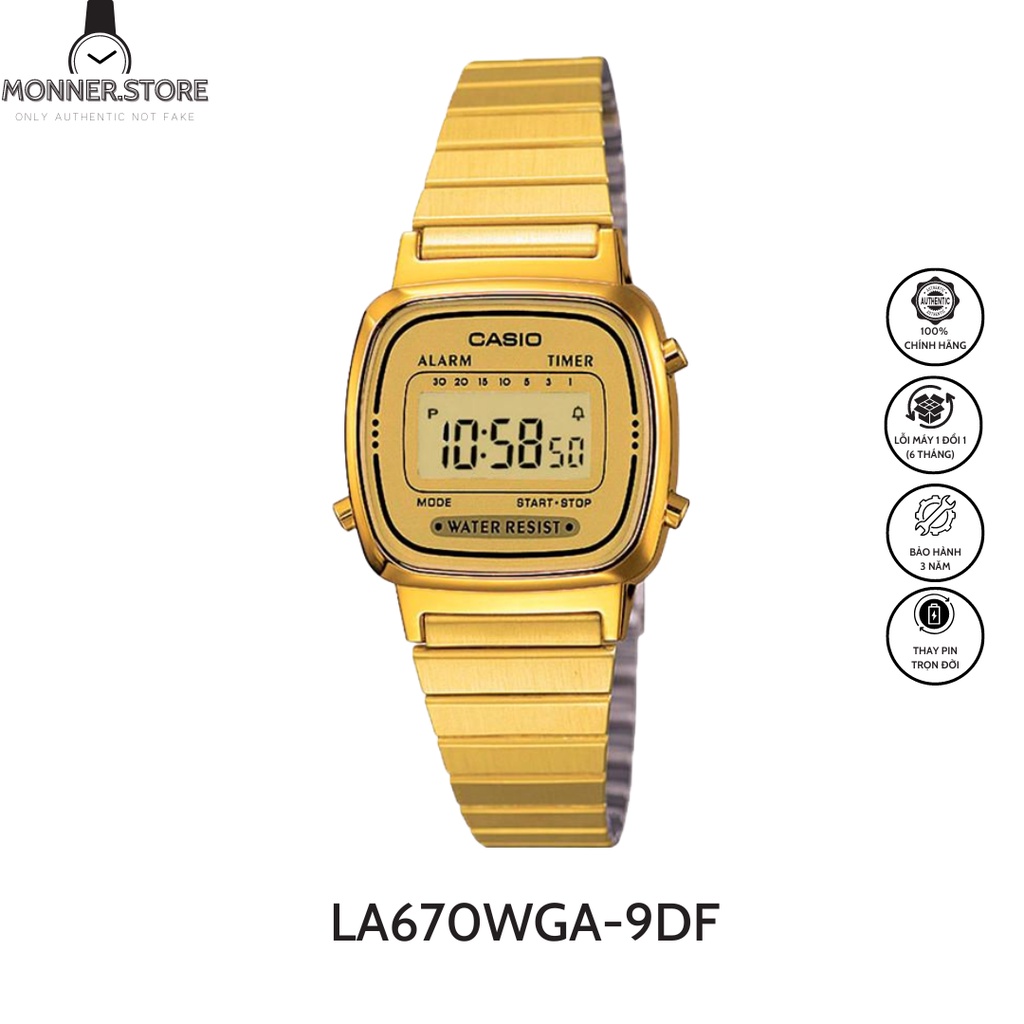 [Monner.Store]_ Casio LA670WGA-9DF - Đồng hồ Nữ - Chính Hãng 100%