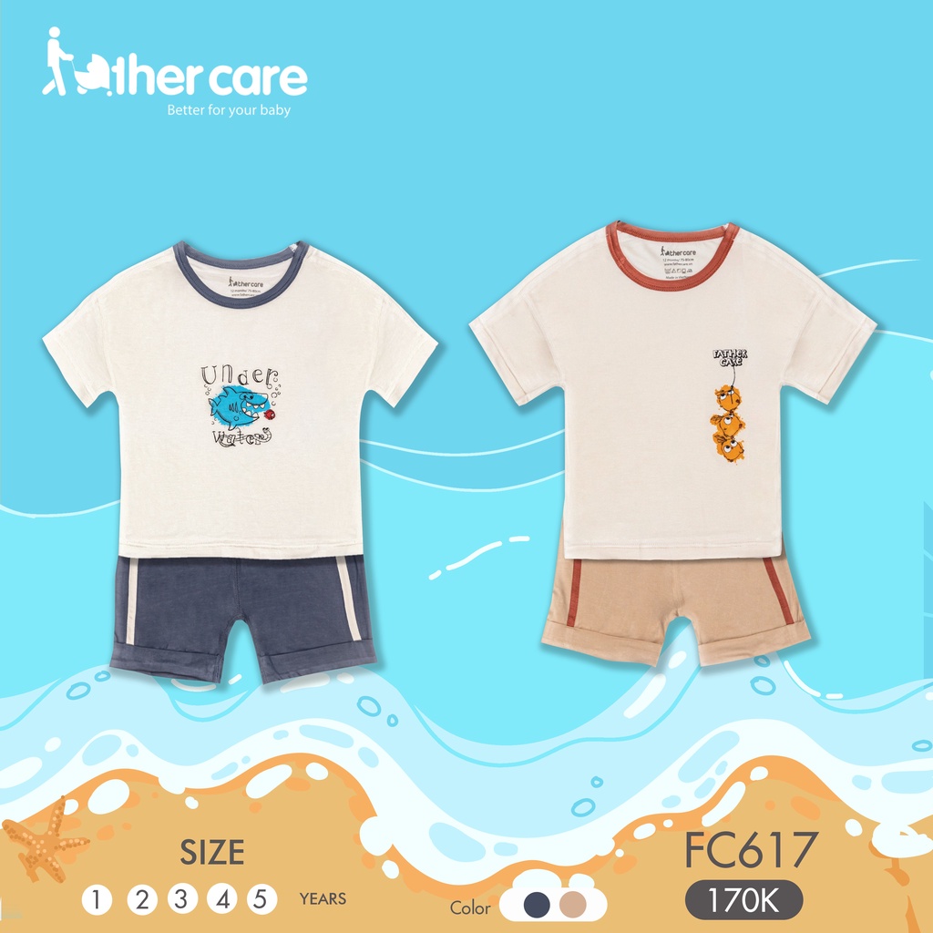 Bộ Quần áo trẻ em FatherCare Cổ tròn Bé Trai CT4 - FC617