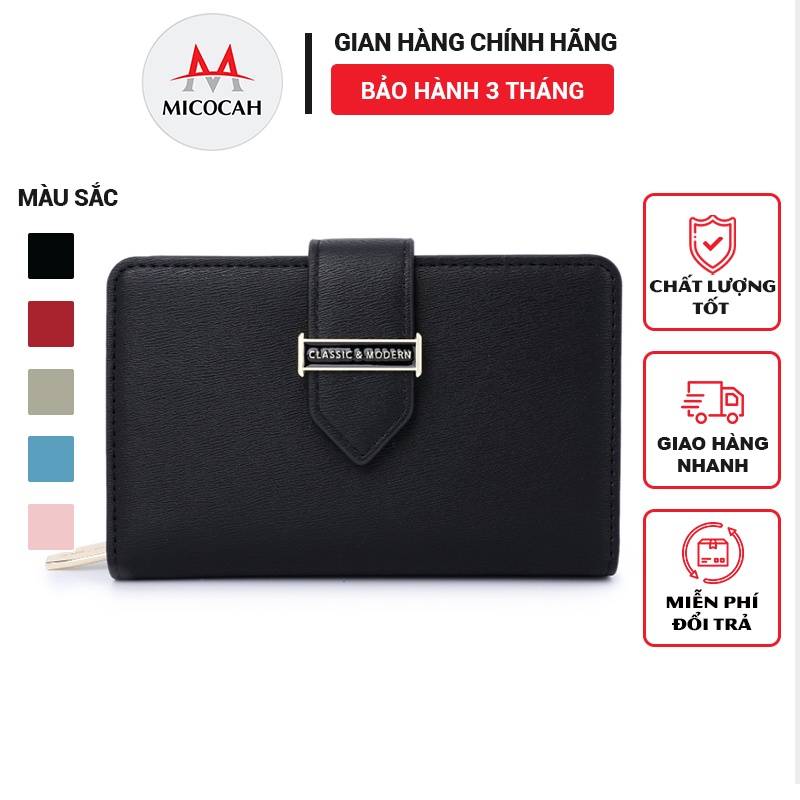 Ví nữ ngắn cầm tay TAILIAN dáng ngang size 14 cm đựng tiền nhiều ngăn da cao cấp cực đẹp giá rẻ TL49 - Micocah Mall