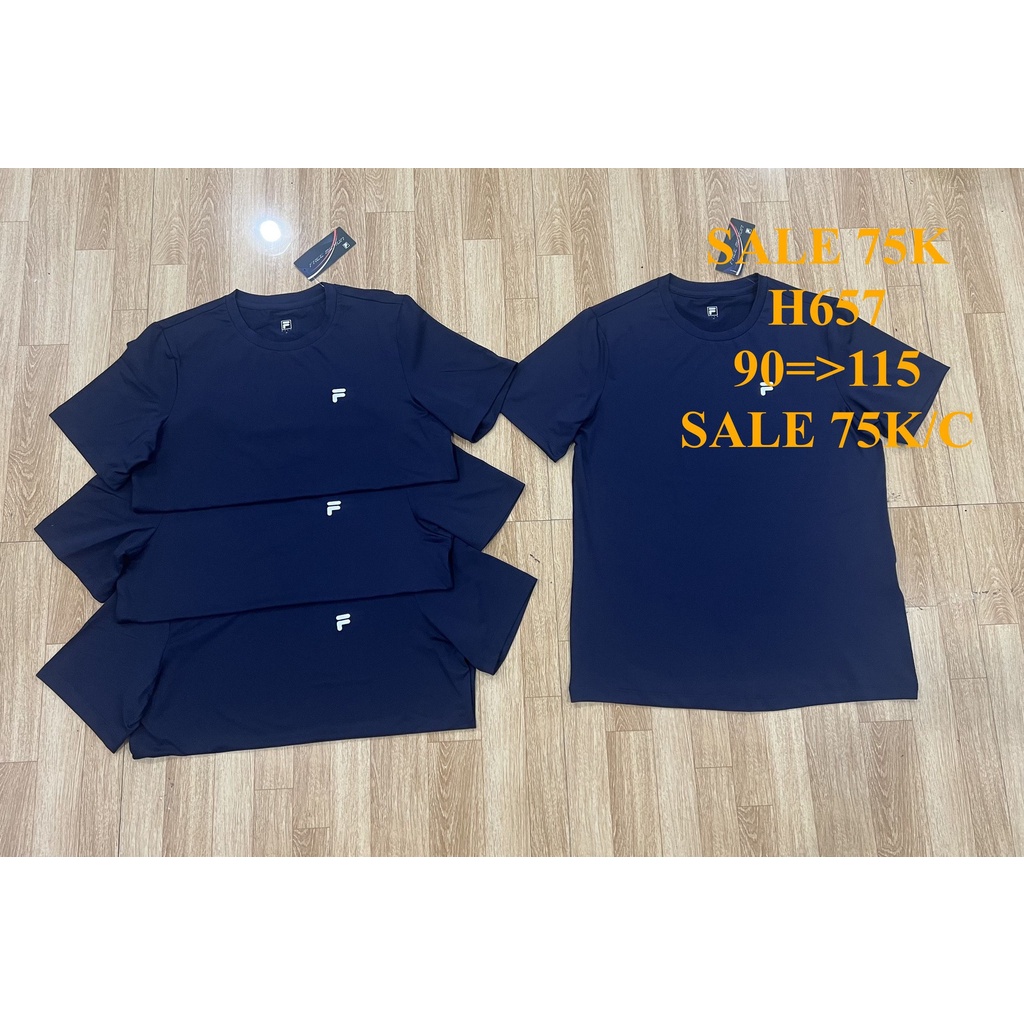 * Mã H657: Áo thể thao Fila nam siêu co giãn, màu xanh than