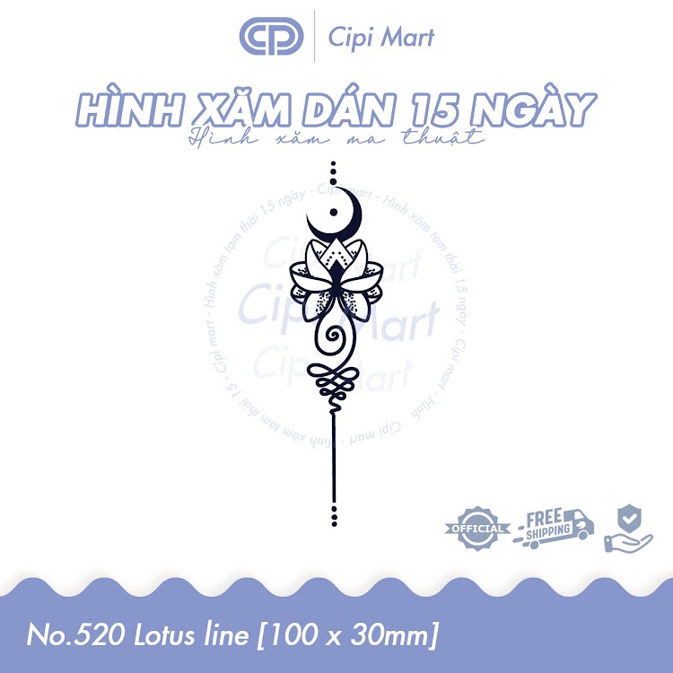 CIPI MART - Hình xăm tạm thời 15 NGÀY - chống nước, cọ xát 520
