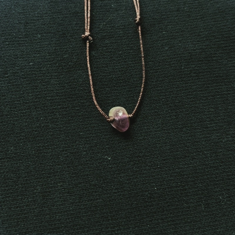 Vòng cổ hạt đá tím