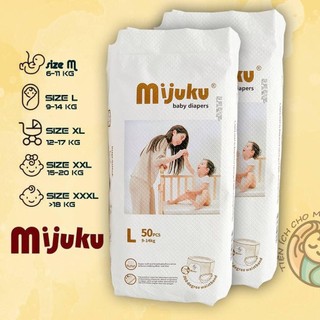 Bỉm Dán/ Quần MIJUKU  Đủ Size M/ L/ XL/XXL Siêu Thấm Hút Cho Bé Yêu.