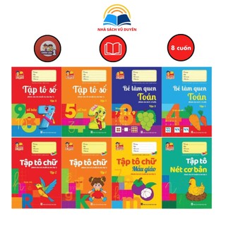 Bộ sách hành trang chuẩn bị cho bé vào lớp 1 - 8 cuốn (dành cho trẻ từ 5 đến 6 tuổi)