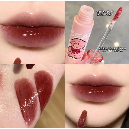 Son bóng GEGE BEAR Dazzling Water Light Lip Glaze gấu dễ thương