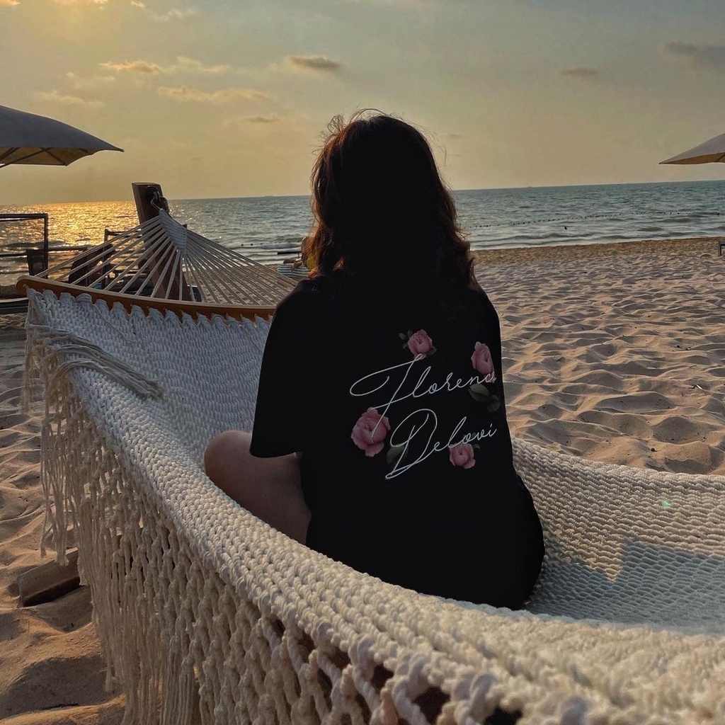 Áo thun nữ BLACKDOKI-ROSE , áo phông hiện đại basic cá tính chất cotton dày dặn oversize