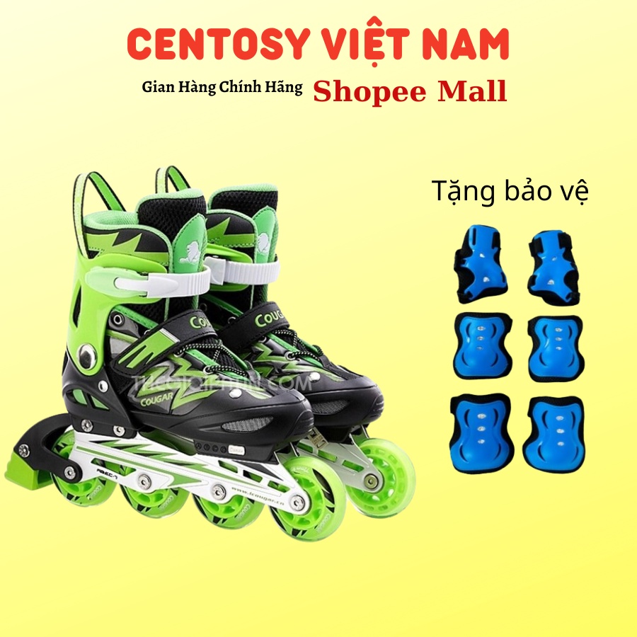 [Tặng Kèm Bảo Hộ Tay Chân] Giày Patin Trẻ Em Centosy -Cougar 835L, Có Thể Điều Chỉnh Size, Chính Hãng