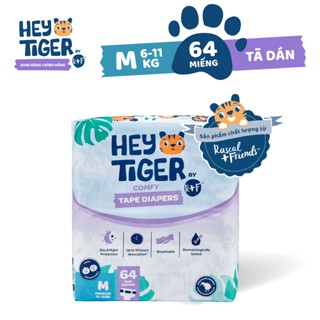 Tã Bỉm Dán Hey Tiger Jumbo Size M (6-11kg) - 64 miếng