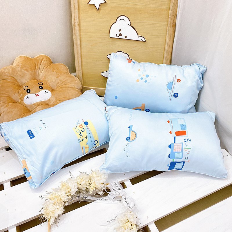 111 Gối KÈM RUỘT Mitu Home cho bé sơ sinh 0-10 tuổi vải Tencel 40s gòn lông vũ, siêu mềm mát, êm, hoạt tiết dễ thương