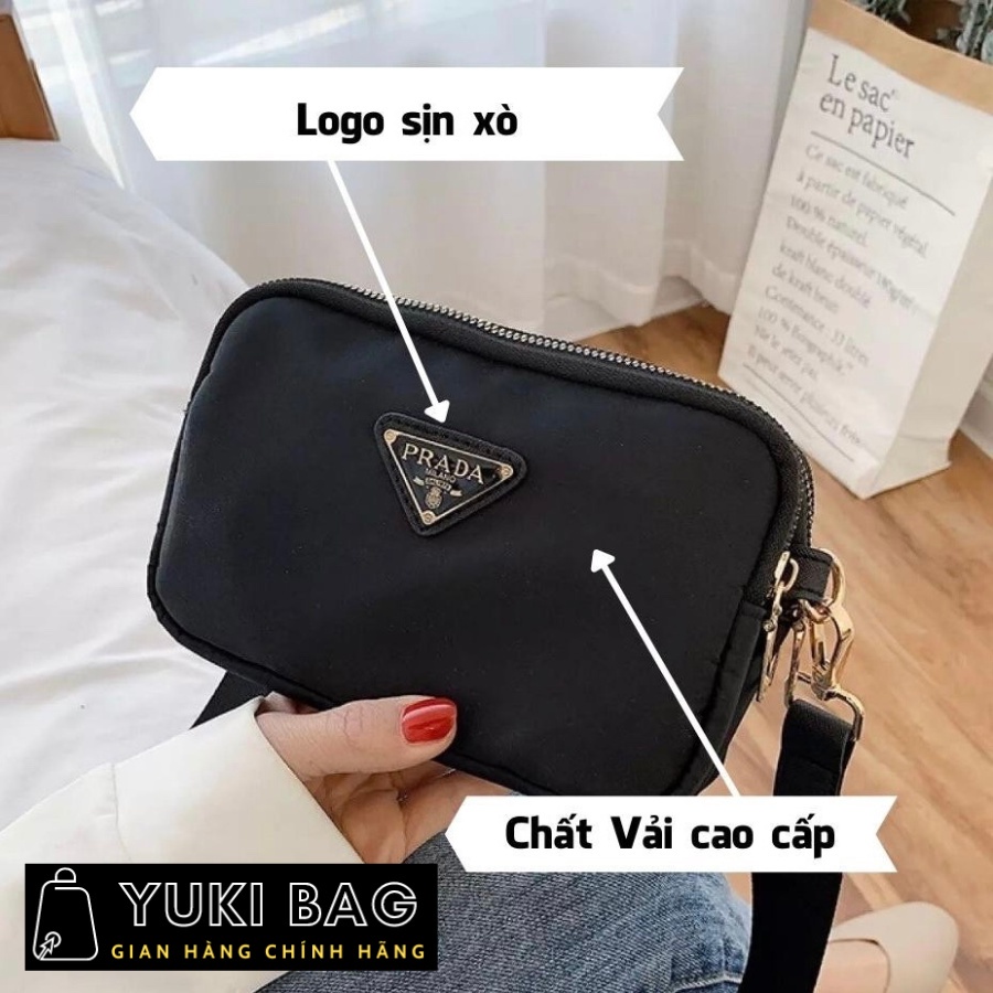 Ví nữ dài cầm tay 3 ngăn Yuki Bag, đựng thẻ, điện thoại, túi đeo chéo đi chơi, học, da đẹp cao cấp size 20cm YB110