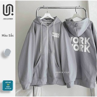 Áo hoodie nam, nữ unisex màu xám, áo hoodie unisex form rộng, áo hoodie nam nữ work work