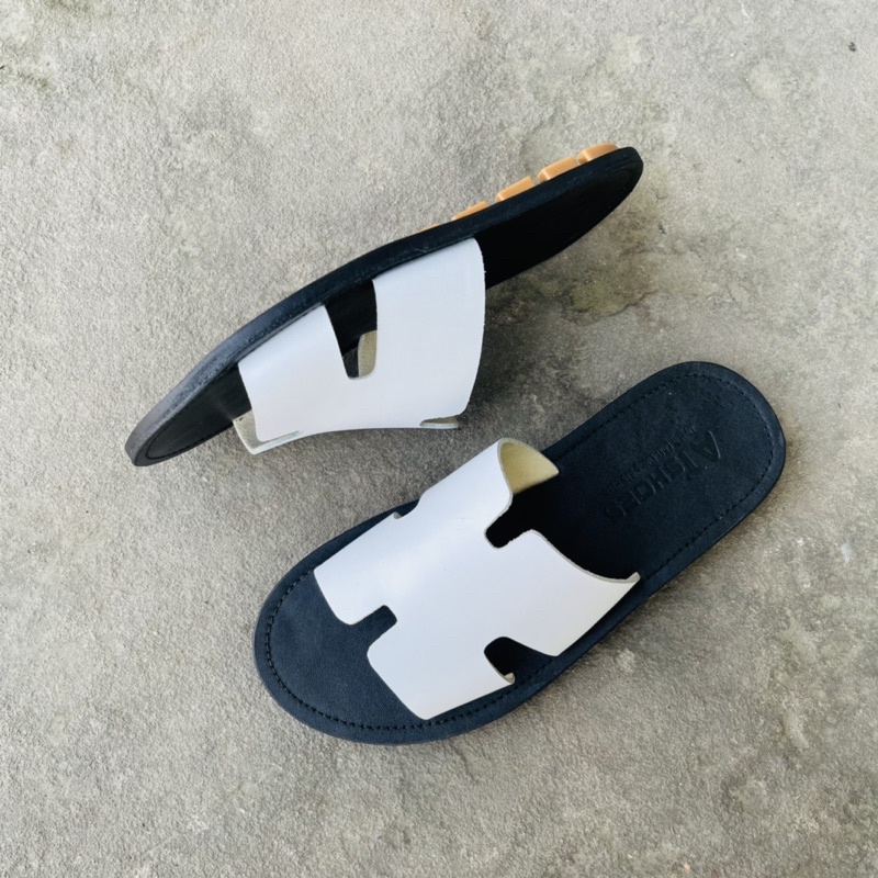 Dép Da Nam Cao Cấp Dép Nam Chữ H Da Bò Đế Caosu Cao Cấp HADA