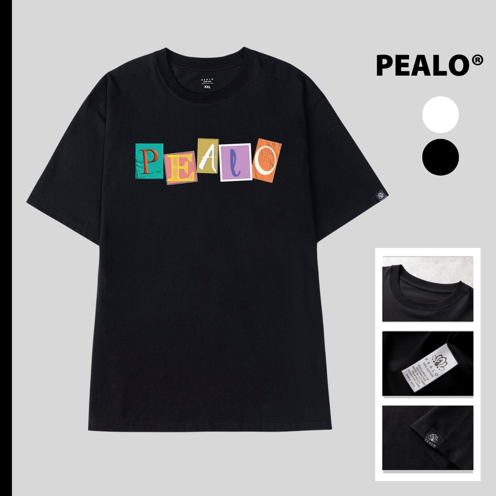 Áo thun unisex PEALO PL5MAU áo phông nam nữ basic cotton 4 chiều cao cấp