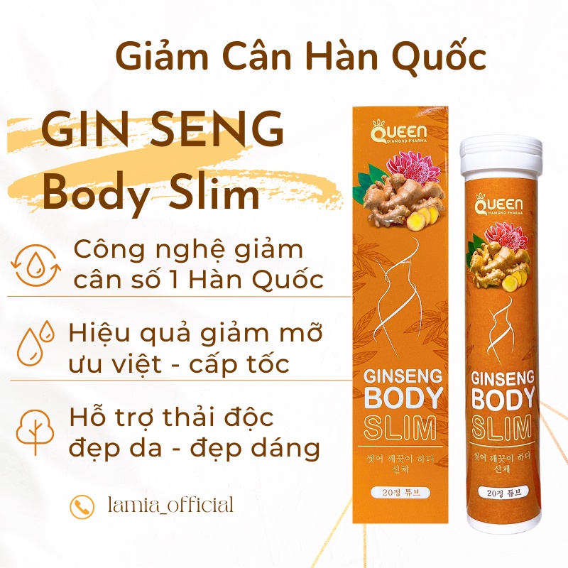 Viên giảm cân cấp tốc GINSENG BODY SLIM (phiên bản nâng cấp) giảm ngay 8 - 10kg sau 1 liệu trình