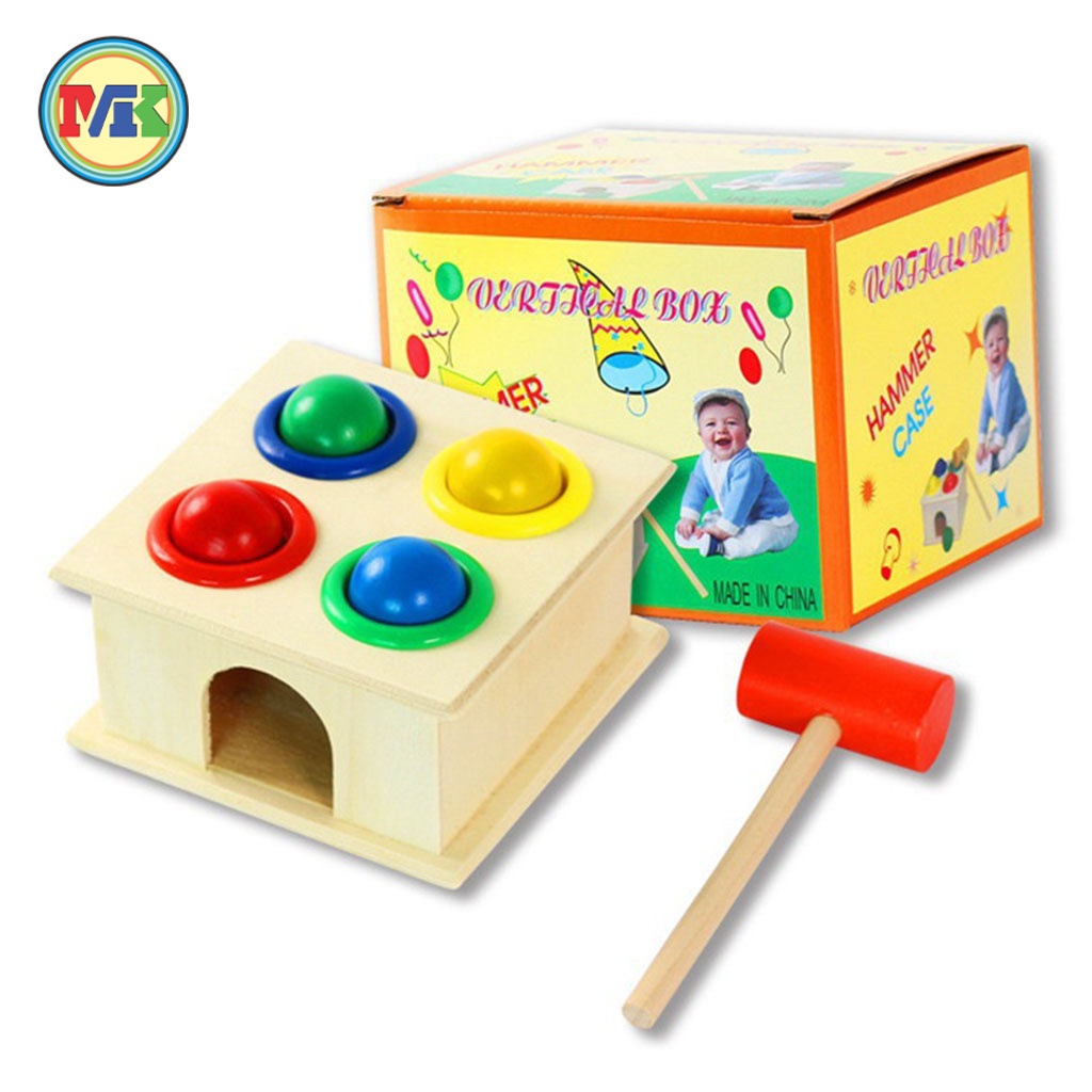 Đồ Chơi Đập Bóng Búa Gỗ Vui Nhộn Màu Sắc - Đồ Chơi Phát Triển Sớm Cho Bé Trai, Gái 2 3 4 5 Tuổi [DC 28]