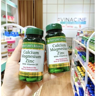 Viên uống Nature's Bounty Calcium Magnesium Zinc 100 viên của Mỹ