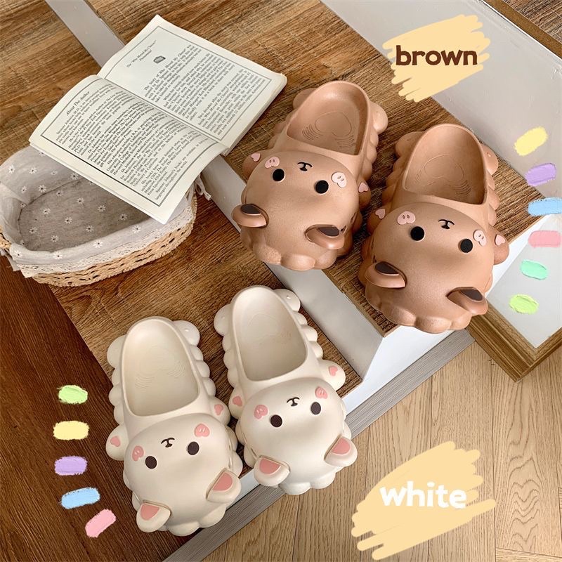 Dép hoạ tiết hình gấu dễ thương cho nữ