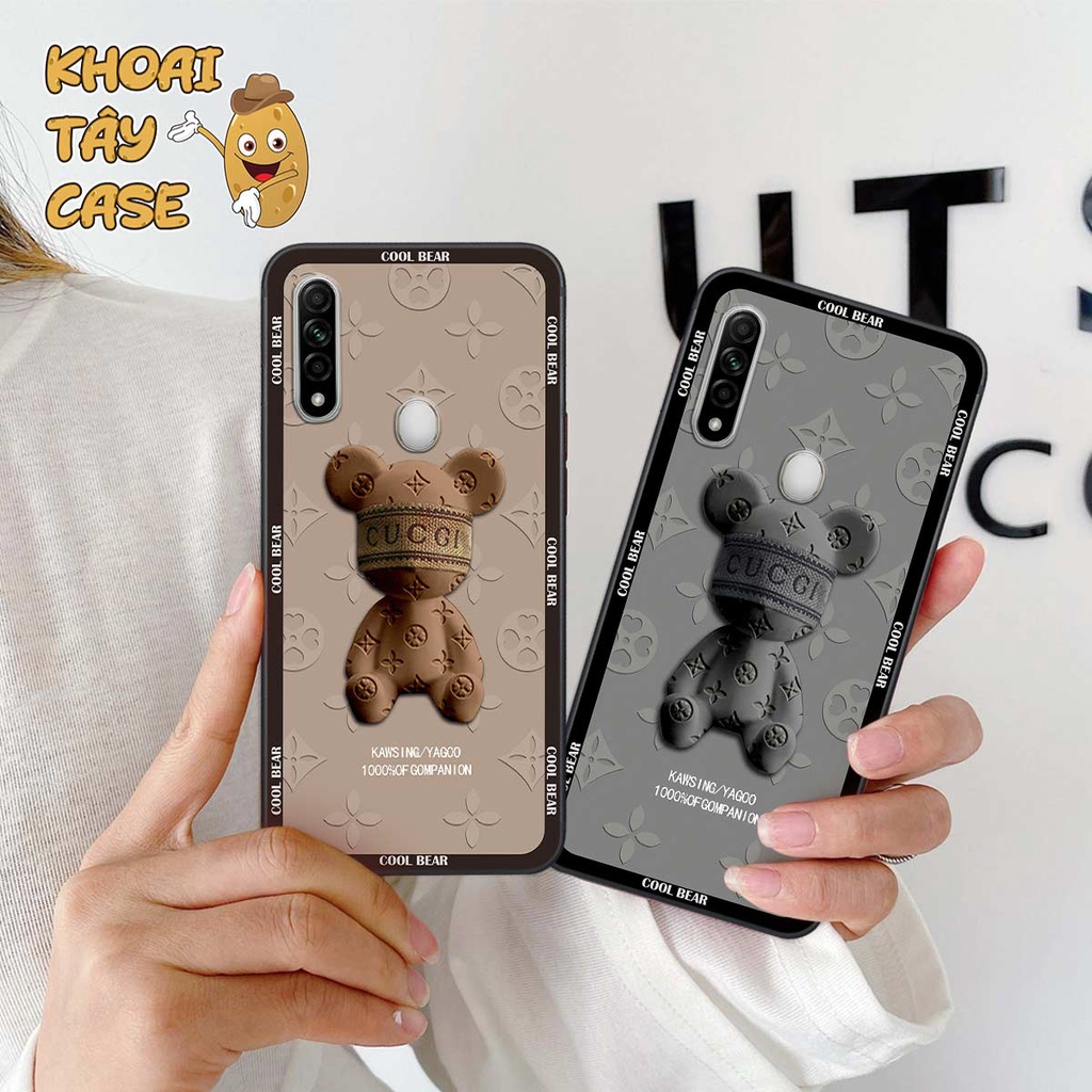 Ốp lưng điện thoại Oppo A31 kaws, bearbrick, gấu cute dễ thương, vỏ ốp rẻ đẹp
