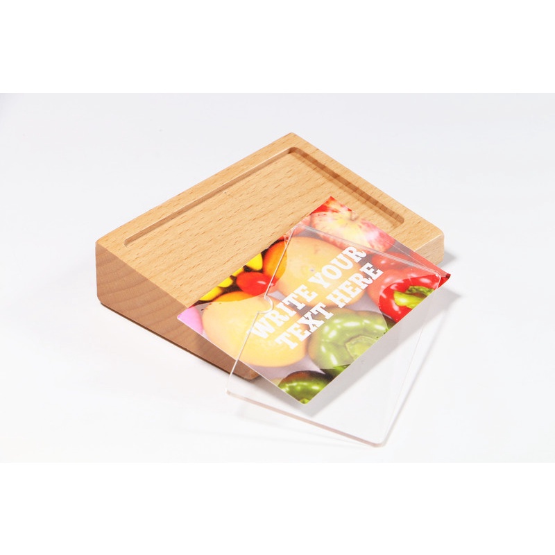 Giá đỡ name card/ Đế trưng bày nhãn giá bằng gỗ cao cấp