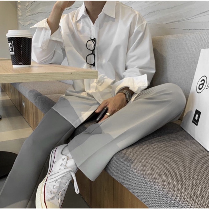 Áo sơmi Nam trơn basic Unisex