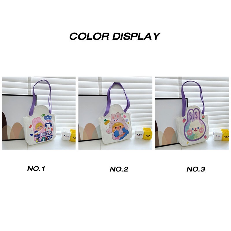 Túi đeo vai YADOU vải sức chứa lớn họa tiết hoạt hình dễ thương dành cho học sinh