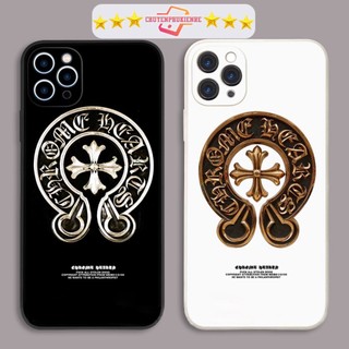 Ốp lưng điện thoại iPhone Ch.rome heart Viền Vuông silicon dẻo bảo vệ cam ip 6/6s/7/8/X/XS/XR/11/12/13/14 Pro Plus Max C